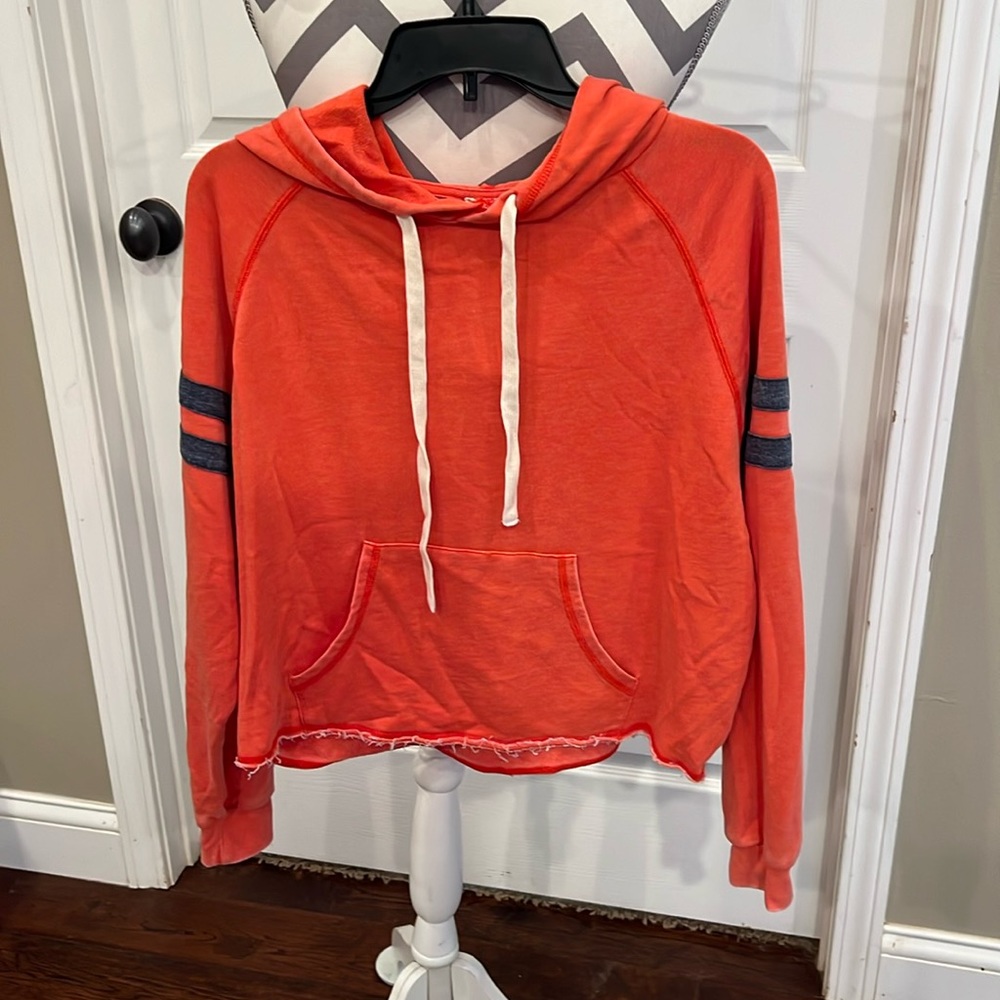 Buckle White Crow Orange crop hoodie, size S